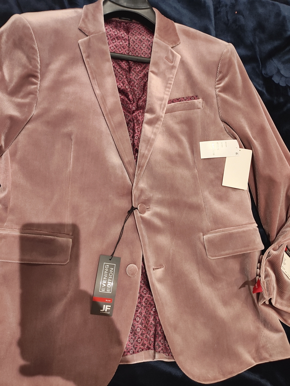 Evening Edition Men's Dusty Rose Corduroy Blazer J.Ferrar